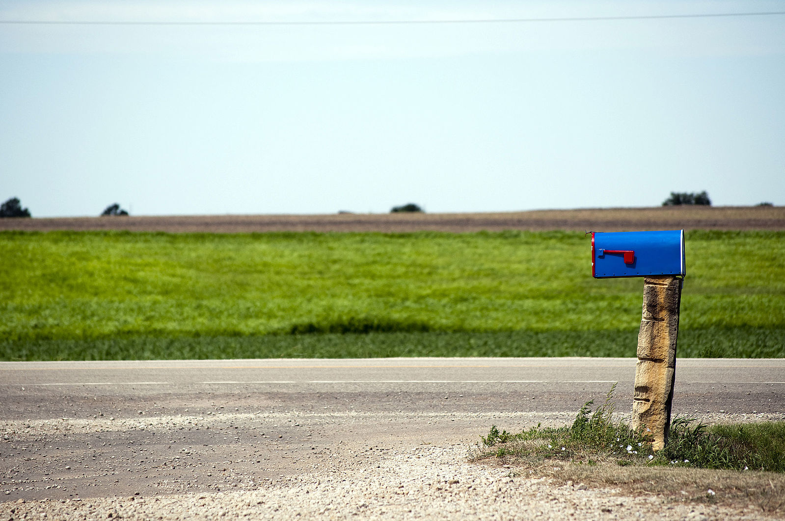 mailbox on a road